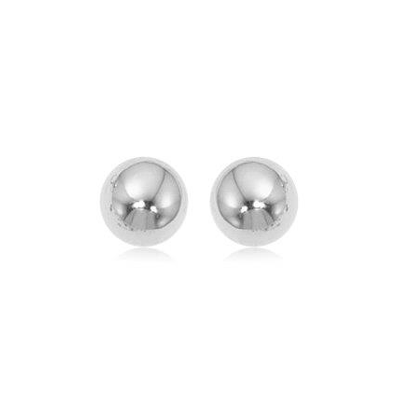 Classic 14k White Gold 10mm Ball Stud Earrings