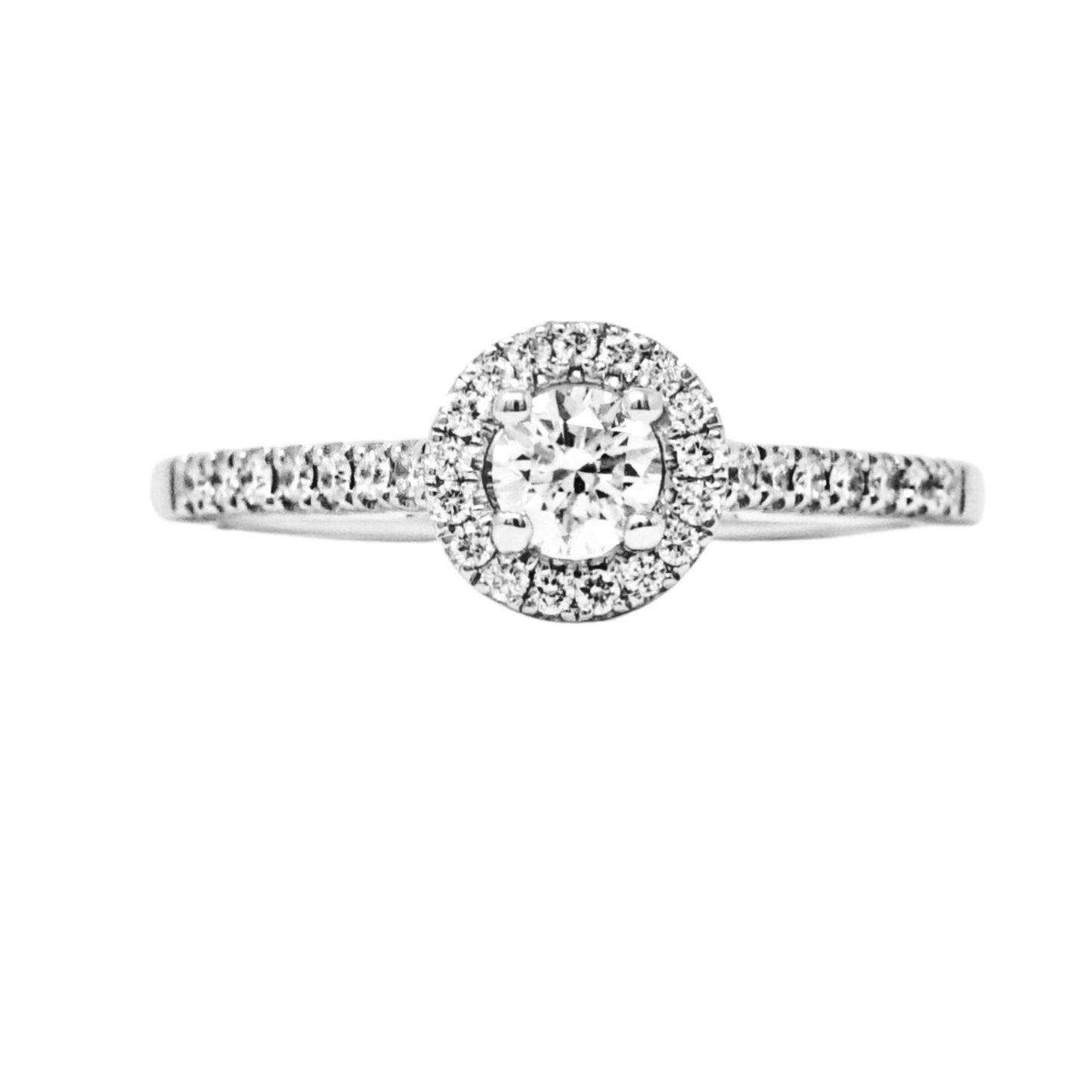 Round Pavé Engagement Ring