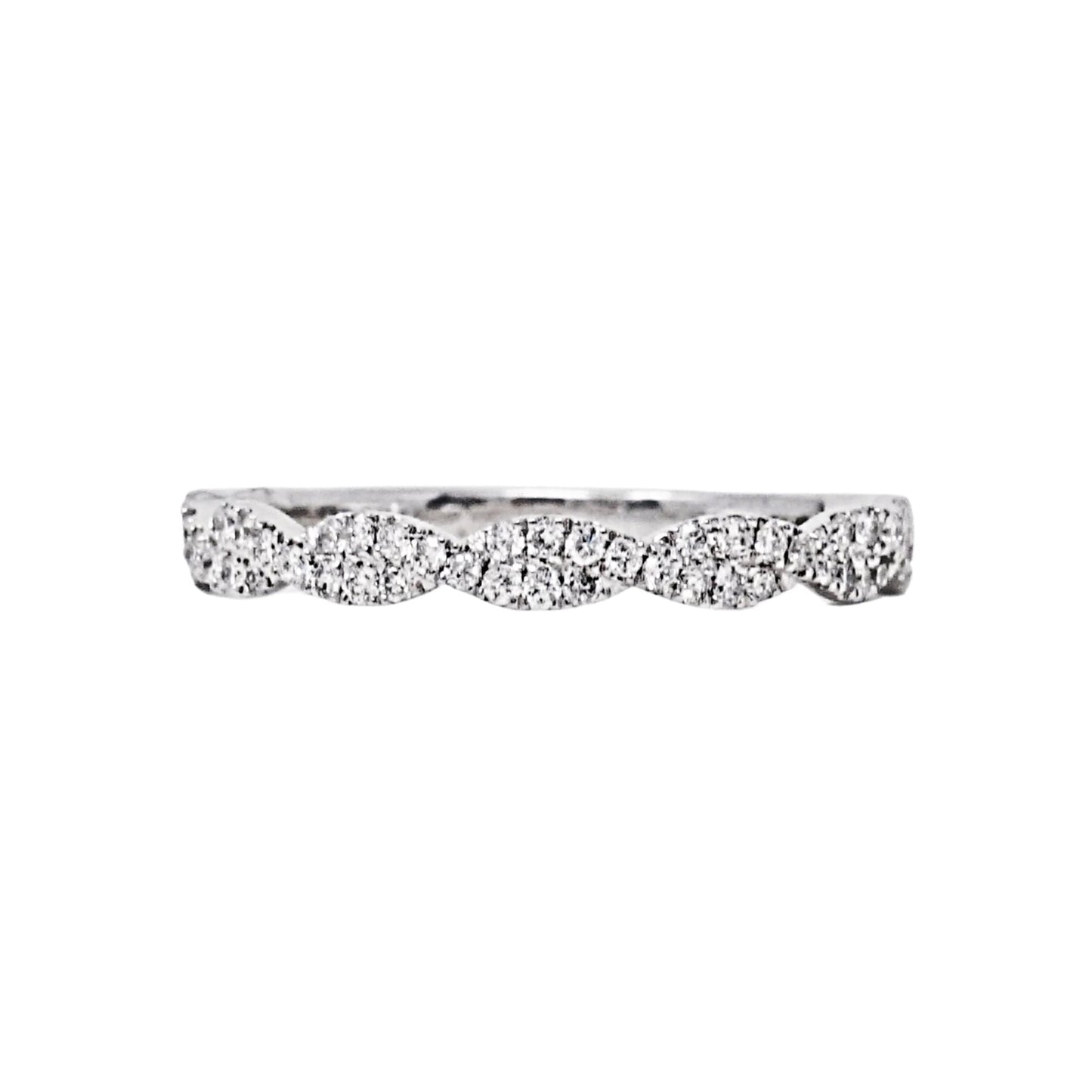 Twisted Pave Wedding Band 0.25 TCW