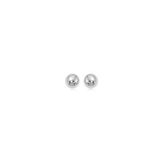 Classic 14k White Gold 4mm Ball Stud Earrings