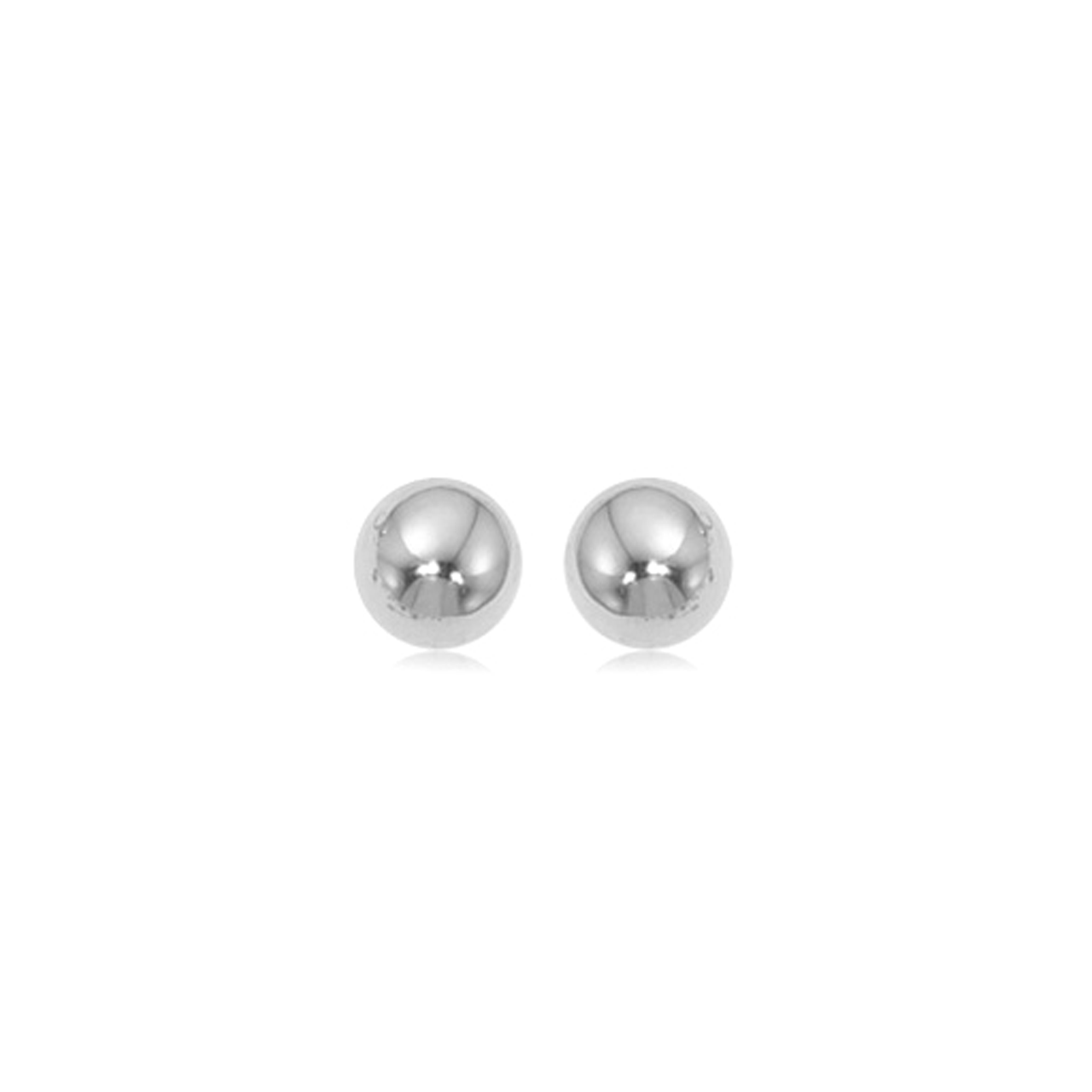 Classic 8mm 14k White Gold Ball Stud Earrings