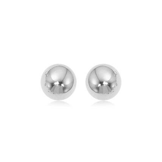 Classic 14k White Gold 10mm Ball Stud Earrings