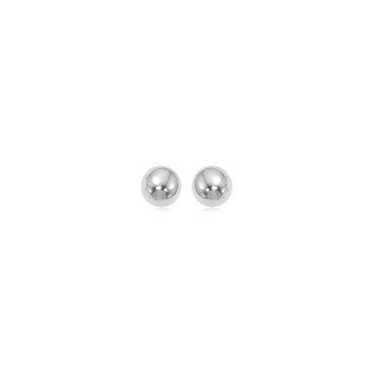 Classic 14k White Gold 5mm Ball Stud Earrings