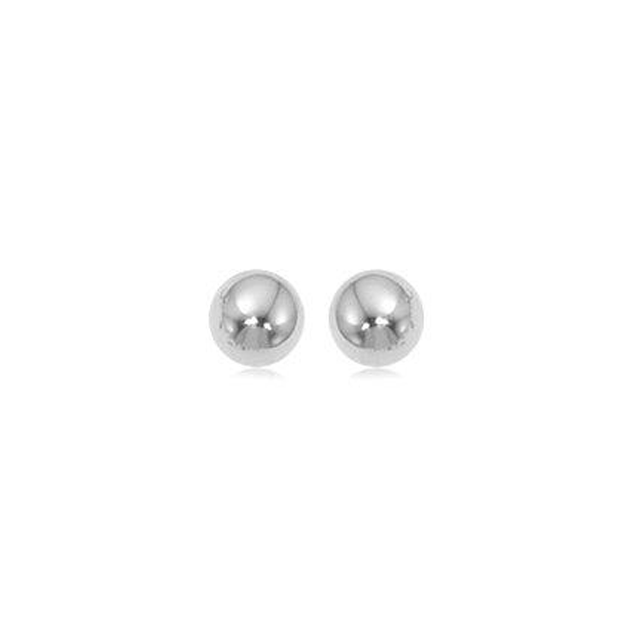 Classic 14k White Gold 6mm Ball Stud Earrings